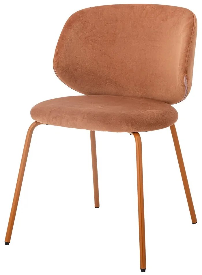Narancssárga bársony étkezőszék szett 2 db-os Ponte – Bloomingville