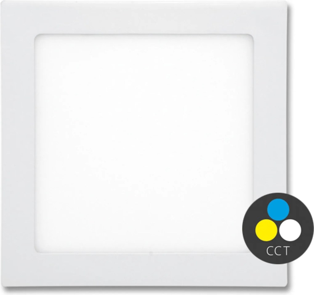 Ecolite Smd panel 17x17cm 12W Cct IP44 960lm LED-WSQ-CCT/12W/BI