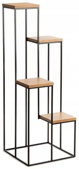 Virágállvány 110x40 cm fekete/barna