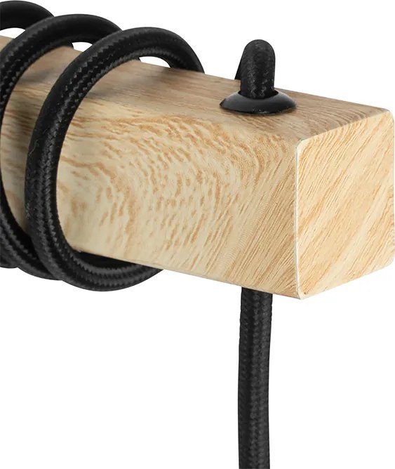 Okos fali lámpa fekete fa kivitelben, WiFi A60-nal - Chon