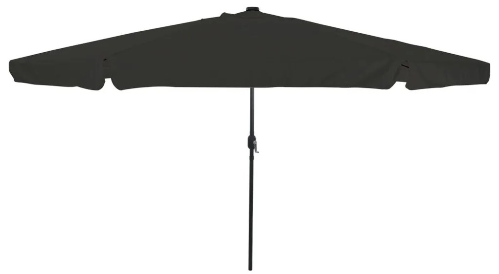Kerti Napernyő LED Fénnyel ø395x245 cm Fekete