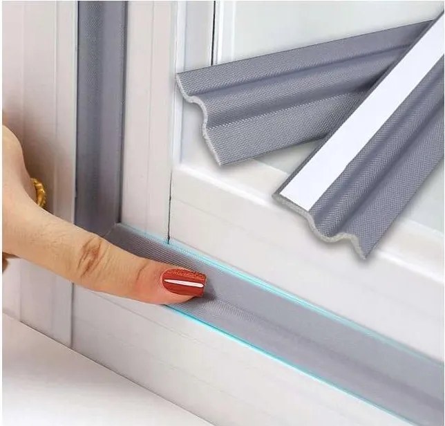 Öntapadó tömítés tolóablakokhoz huzatgátló szürke 8m