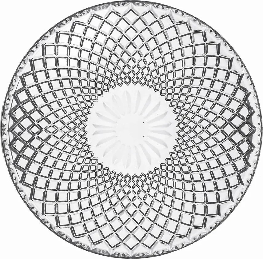 Patera 25 Cm-es Üvegtányér Nagy Altom Solaris Szívecskék Sütemény Desszerthez