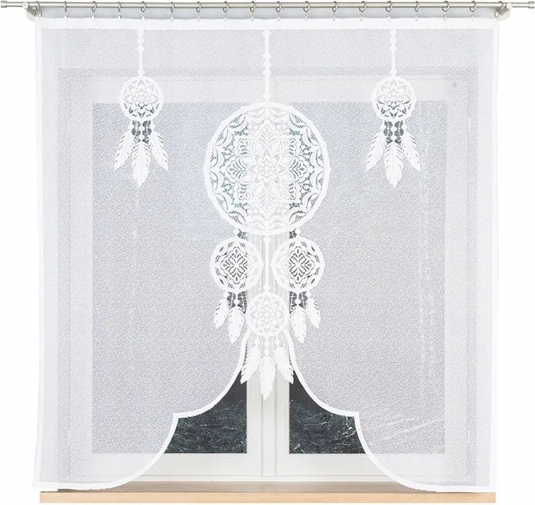 Fehér jacquard panel kész jacquard függöny 160x160 álomfogó