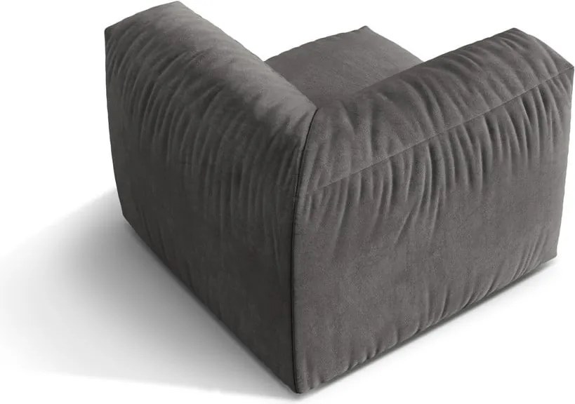 Szürke bársony kanapé modul (variálható sarok) Martina – Micadoni