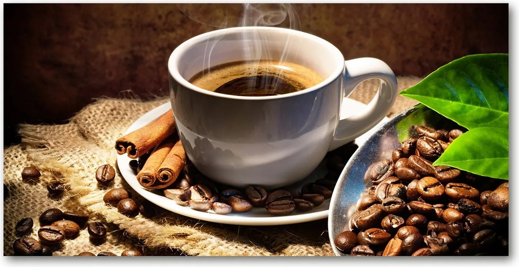 Konyhai panel Kávéscsésze 140x70 cm Ragasztó