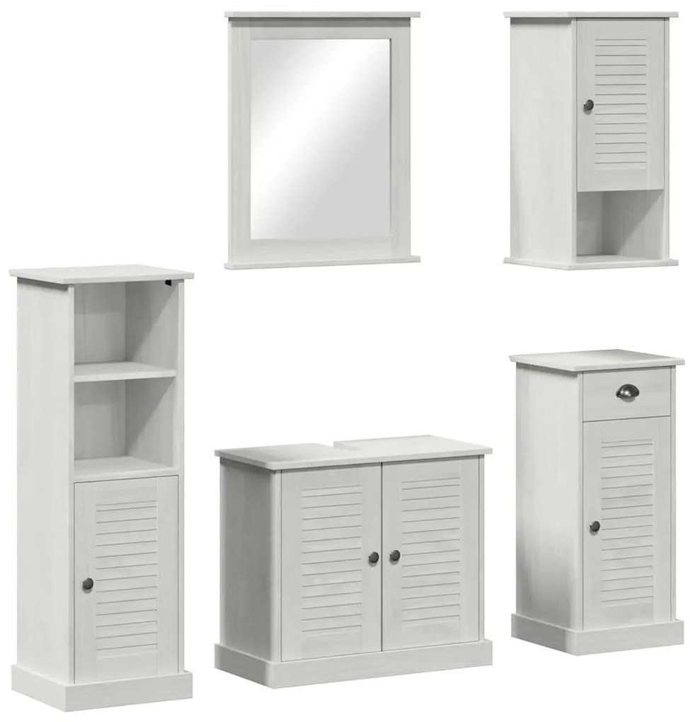 Fürdőszoba bútor szett VIGO 5 pcs antik fehér 37 x 34 x 110 cm