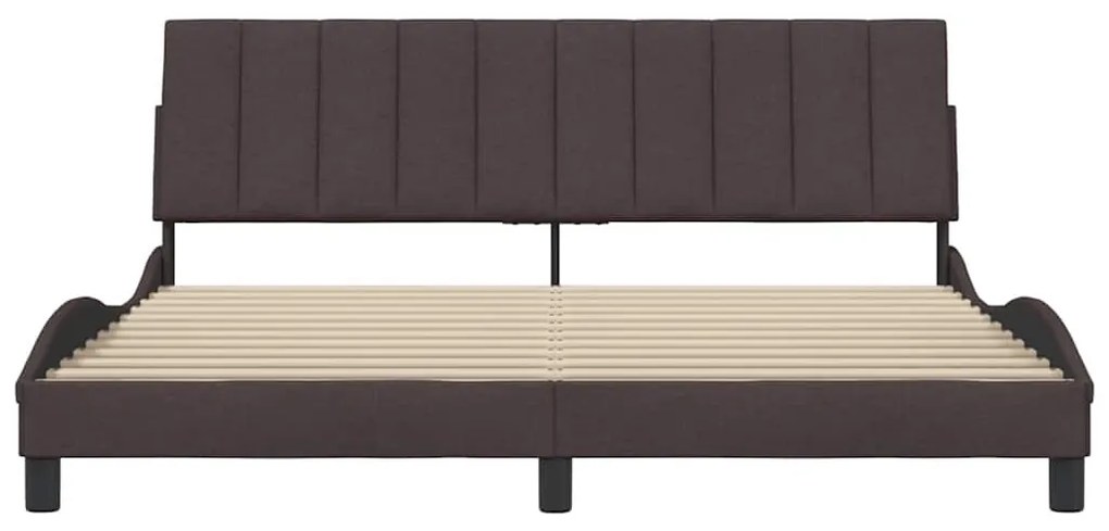 sötétbarna szövet ágykeret matrac nélkül Hanko 180 x 200 cm