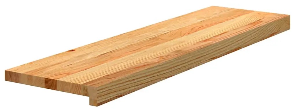 2 db tömör tölgyfa világosbarna lépcsőfokok 90x25x2 cm