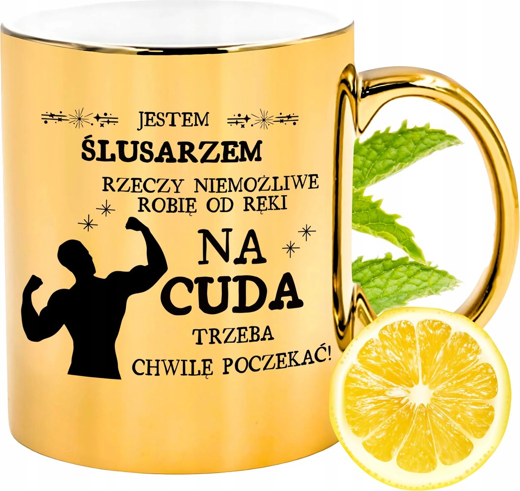 Prémium Arany Csillogó Bögre Lakatosnak Ajándék Nyomtatott Fotó