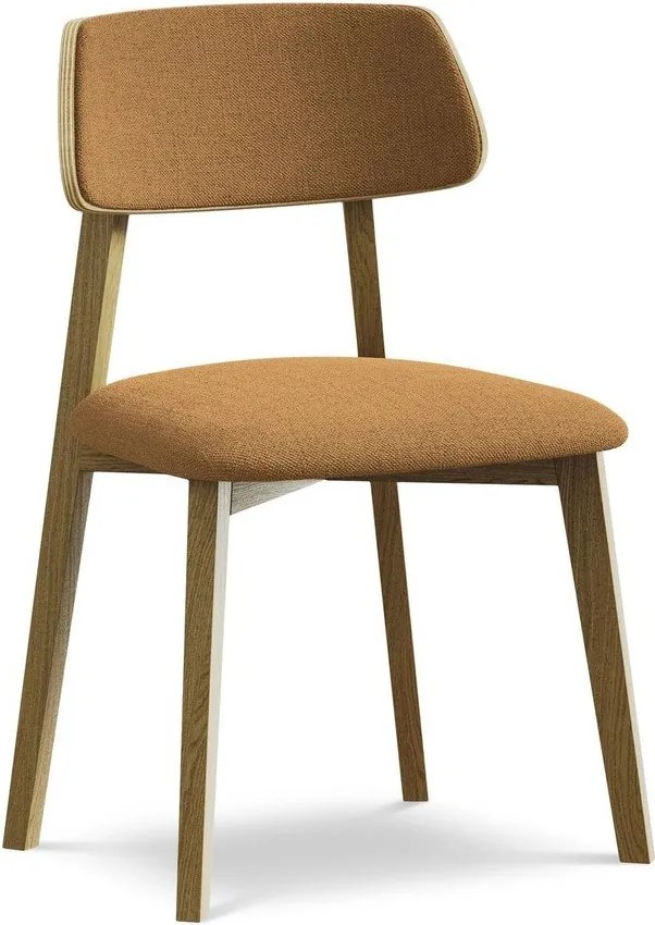 Terrakotta színű tömörfa étkezőszék Niu – Makamii