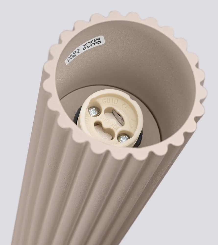 Szürkésbarna fém spotlámpa ø 6,5 cm Gleam – Sollux