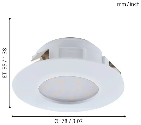 Eglo 95817- LED Beépíthető lámpa PINEDA 1xLED/4,9W/230V