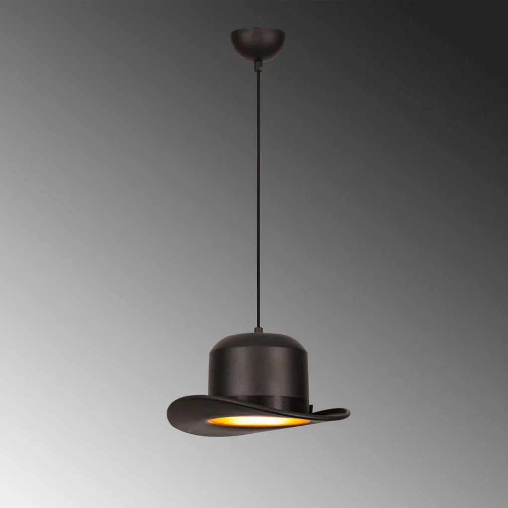 Sivani MR-992 fekete fém függőlámpa, Ø30 cm
