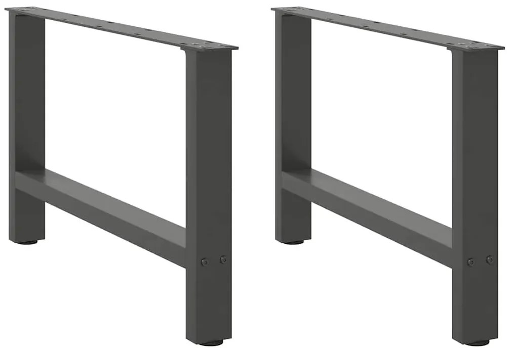 2 db antracitszürke acél dohányzóasztal láb 70 x (42-43) cm