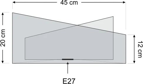 GALAXY univerzális E27 lámpabúra 45 cm szürke/fehér/arany