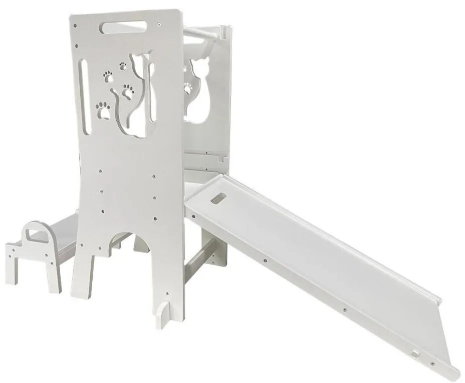 2Kids Toys - Növekvő tanulótorony Macska csúszdával és táblával