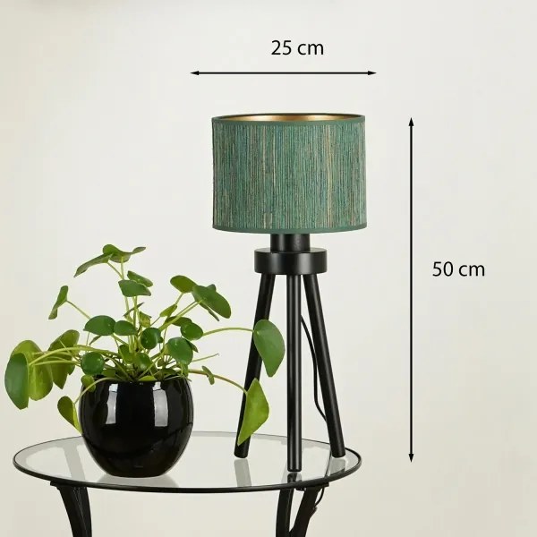 Brilagi - Boston Roller asztali lámpa 1xE27/15W/230V zöld/arany