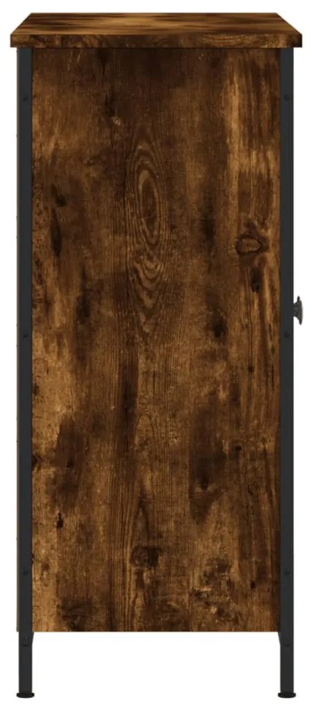 füstös tölgy színű szerelt fa tálalószekrény 100 x 33 x 75 cm