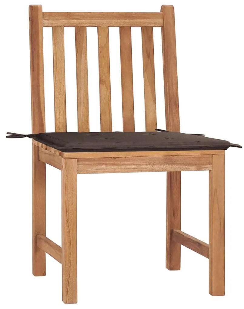 vidaXL 2 db tömör tíkfa kerti szék párnával