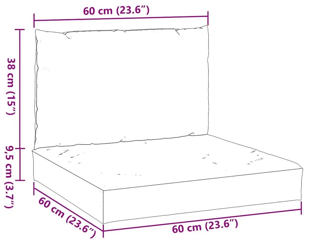 2 db bézs szövet raklapkanapé-párna