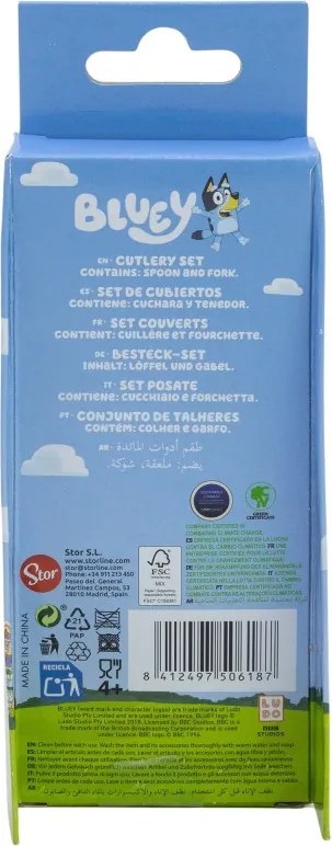 Bluey Yummy fém ergo evőeszköz készlet - 2 darabos