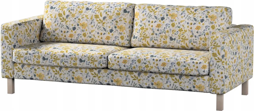 Karlstad 3 személyes kinyitható kanapé huzat Ikea sárga-kék