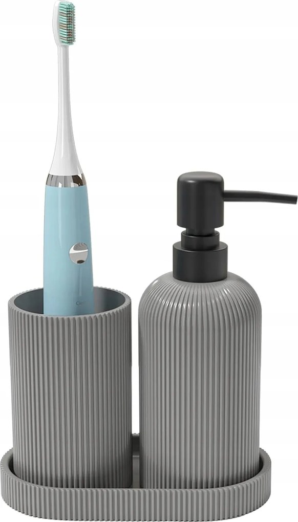 Fürdőszoba Szett 3 részes Szürke Akcesoria