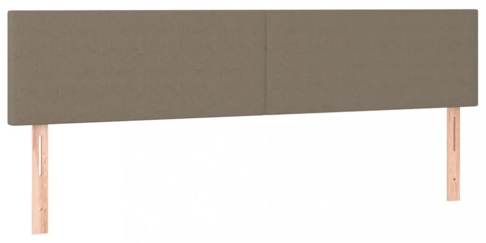 tópszínű szövet rugós és LED-es ágy matraccal 180 x 200 cm