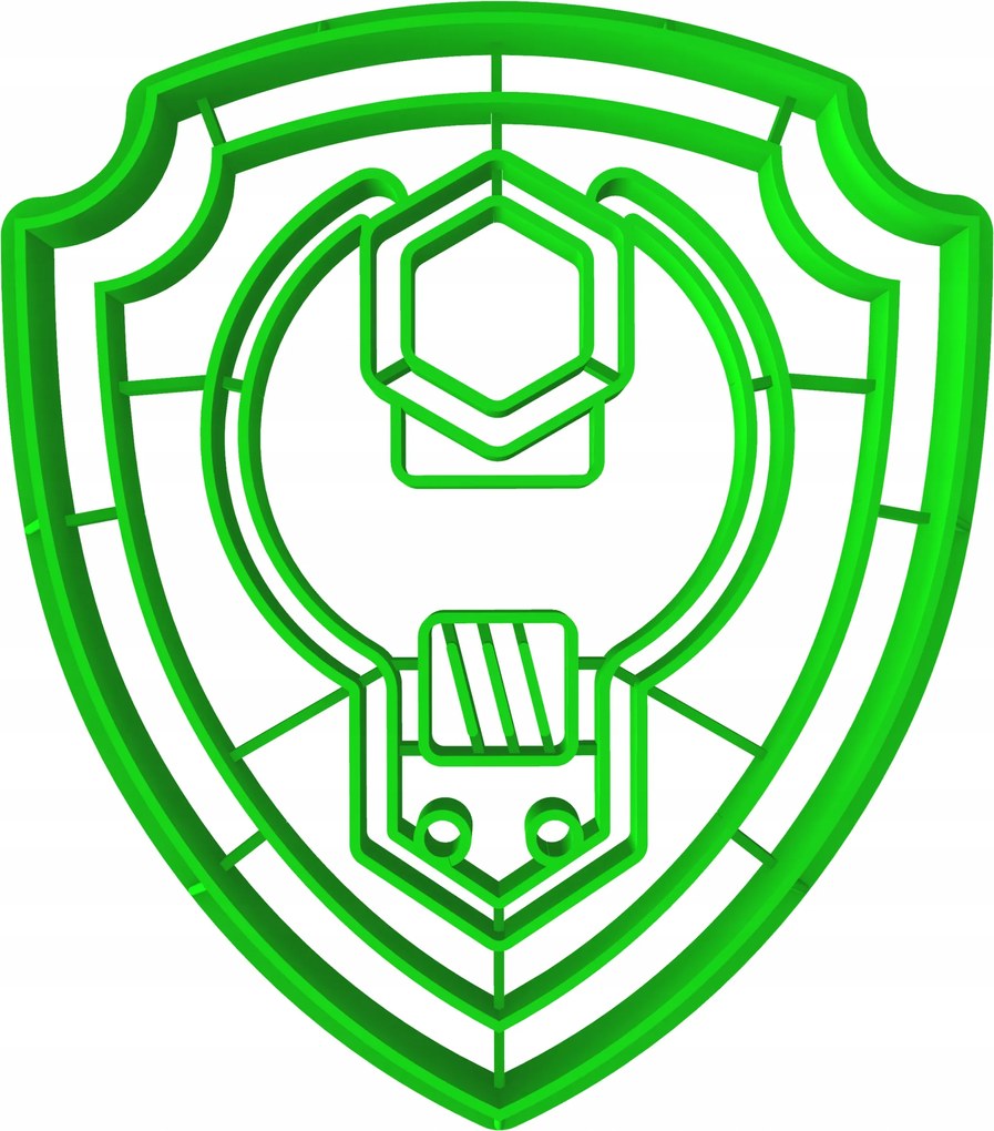 Sütemény lyukasztó bélyegzővel Mese Mancs Őrjárat Rubble kitűző 8cm