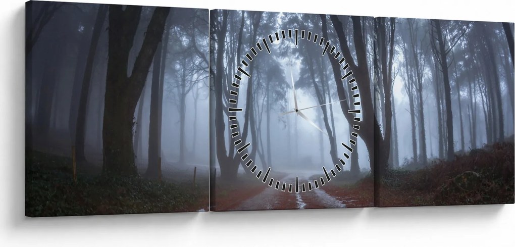 Kép - Egy esős napon (órával) (90x30 cm)