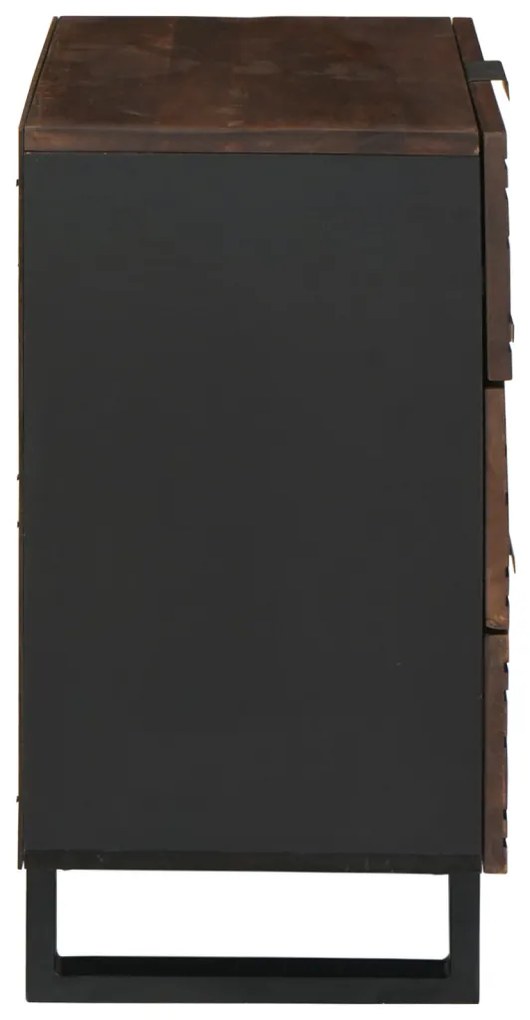 Éjjeli szekrény - 50x33x60 cm tömör mangóból és mérnöki fából.