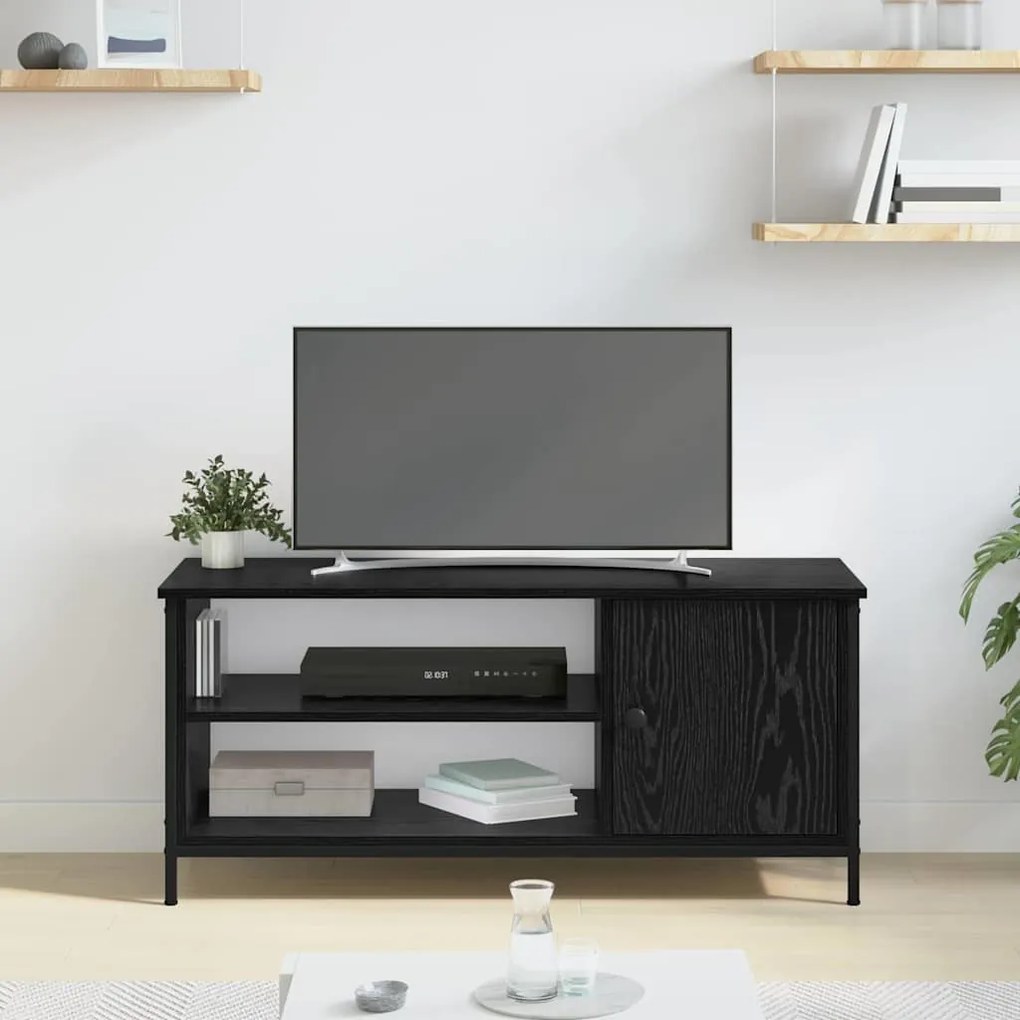 TV szekrény Musta tammi 100 x 40 x 45 cm Faanyag