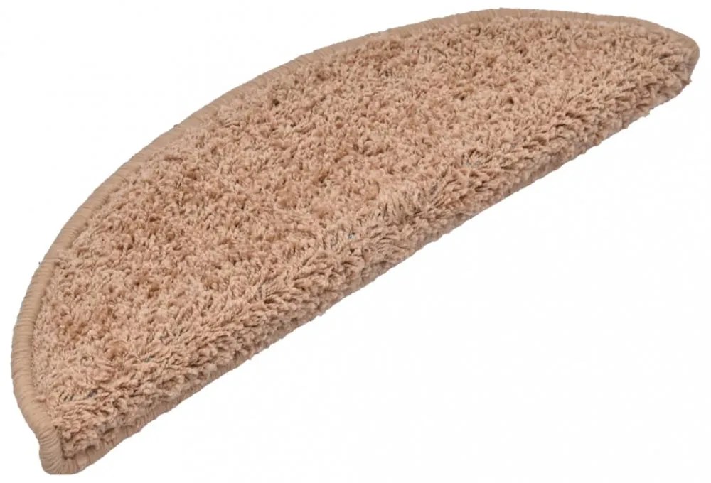 15 db bézs lépcsőszőnyeg 56 x 17 x 3 cm
