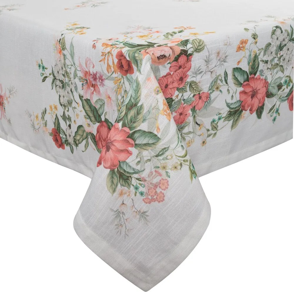 Abrosz dekoratív 140X240 virágos rózsaszín Eurofirany mintával