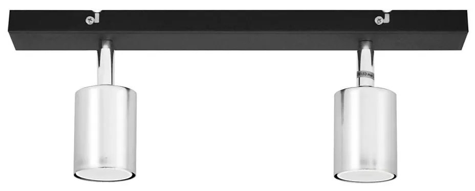 LED Spotlámpa TUNE 2xGU10/4,8W/230V matt króm/fekete