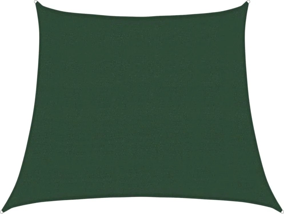 vidaXL sötétzöld HDPE napvitorla 160 g/m² 3/4 x 3 m