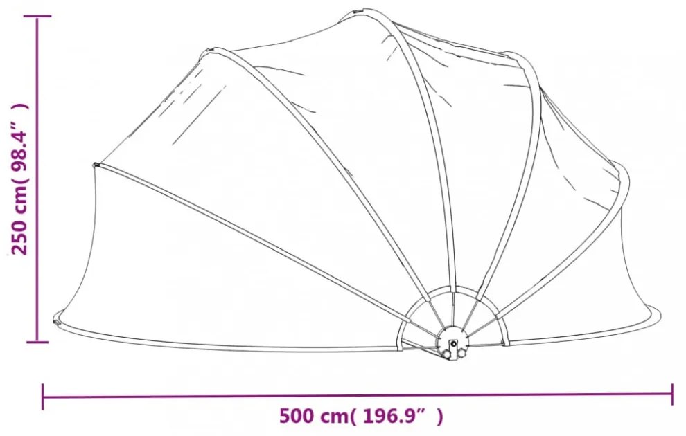 medencekupola 500 x 250 cm