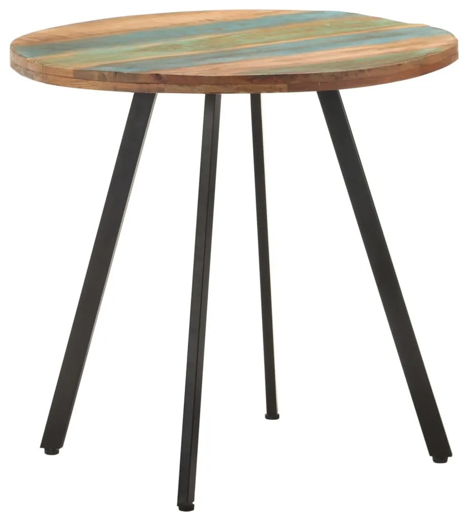 Tömör újrahasznosított fa étkezőasztal 80 cm