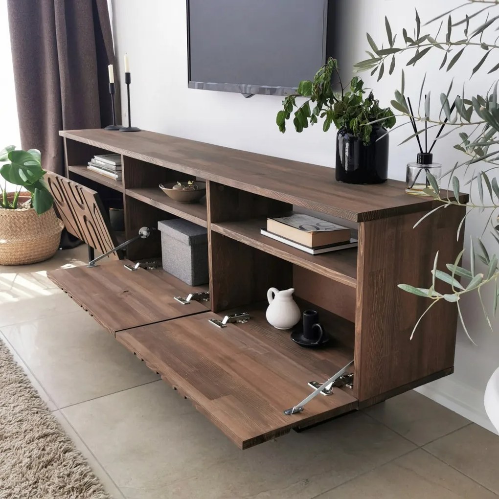 Aristo fém TV-állvány, dió, 50 cm