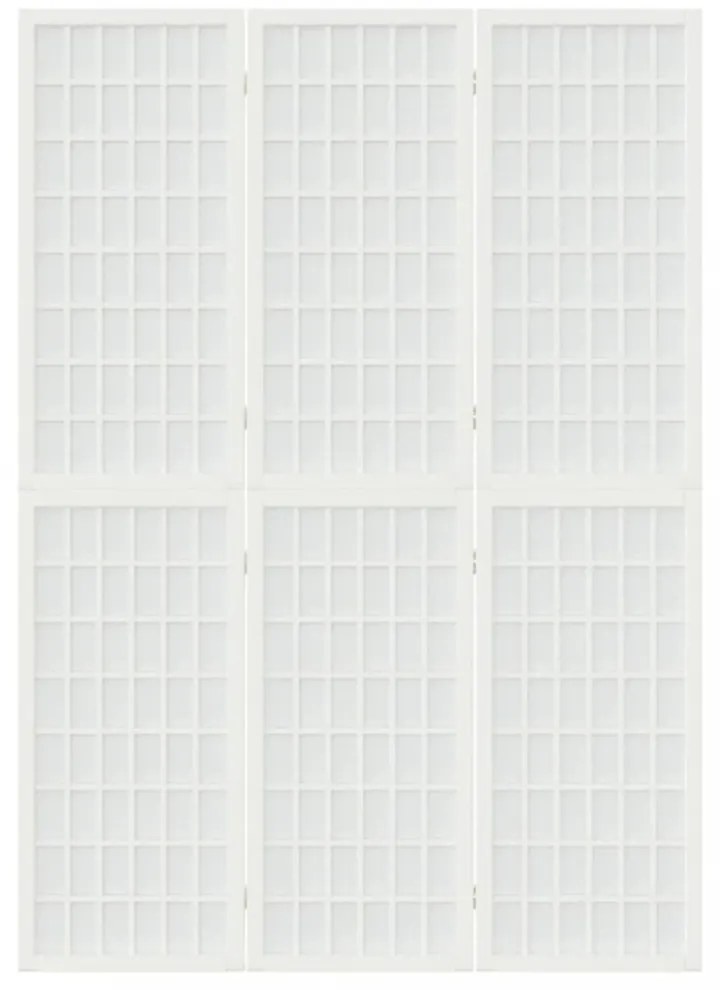 3-paneles fehér japán stílusú összecsukható paraván 120x170 cm