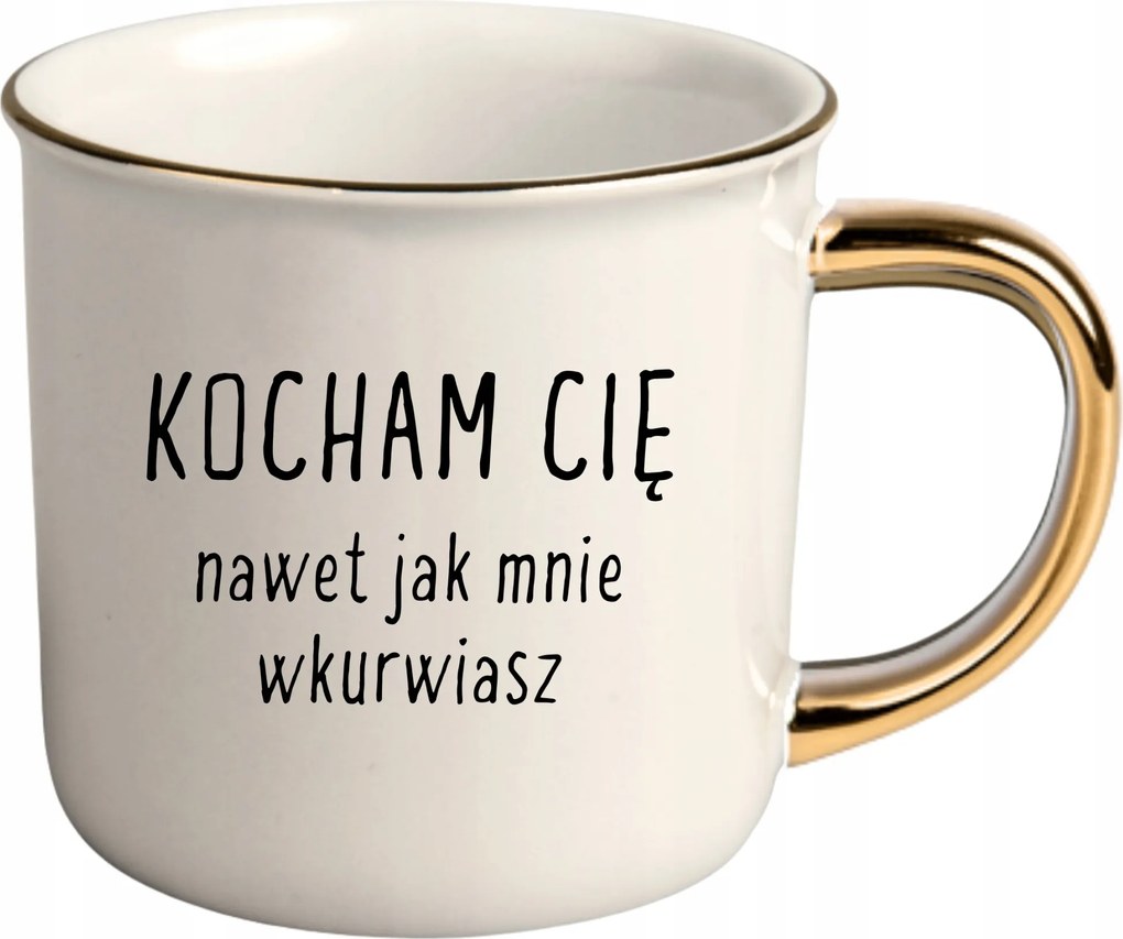 Bögre Fehér Arany Rant Ajándék Vicces Nőnap Szeretlek