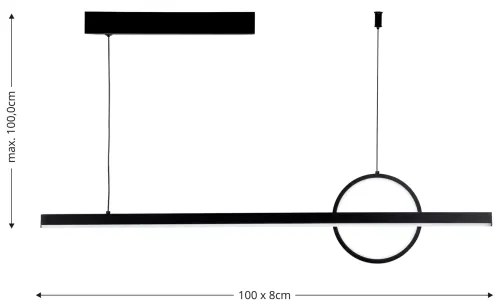 Brilagi - NIVIO LED 20W 230V állítható fényű függeszték 3000-6000K + DO