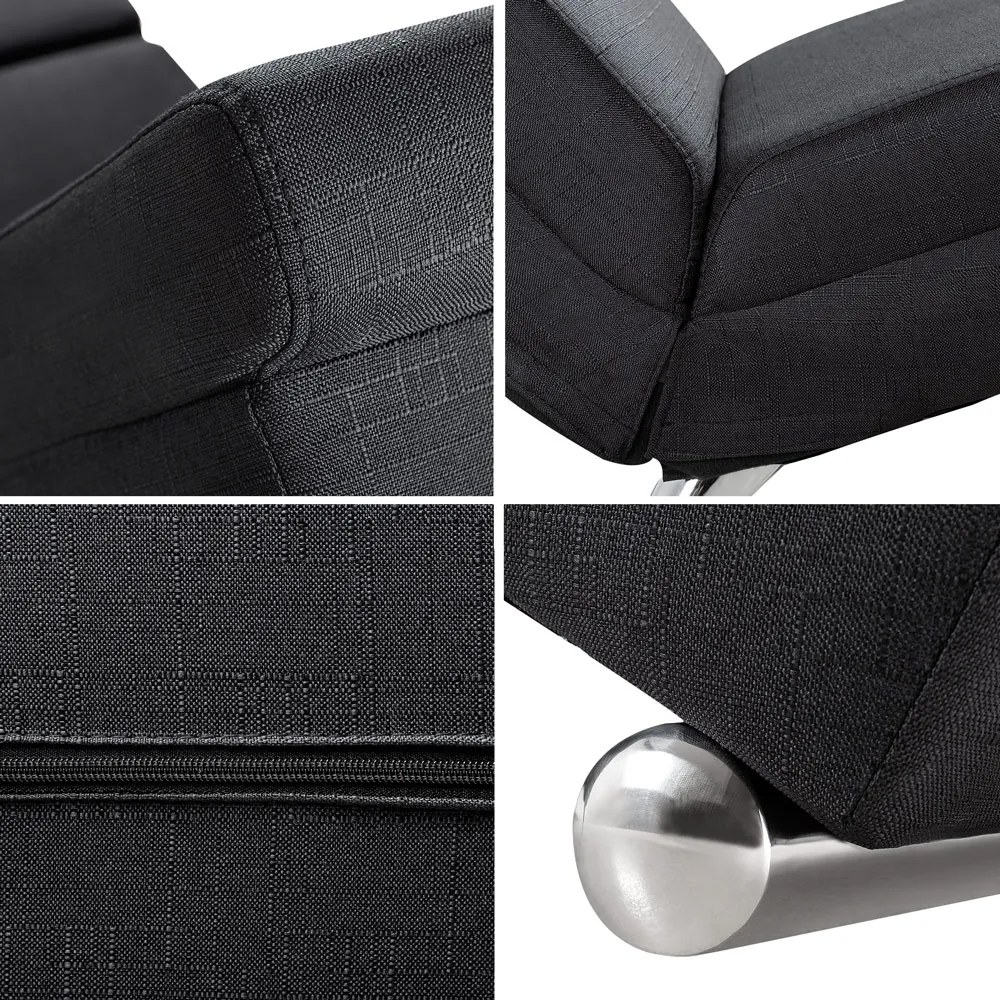 Casaria® London nyugágy - antracit krómozott lábakkal