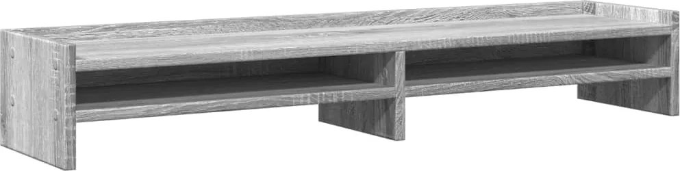 vidaXL szürke sonoma színű szerelt fa monitorállvány 100 x 24 x 16 cm