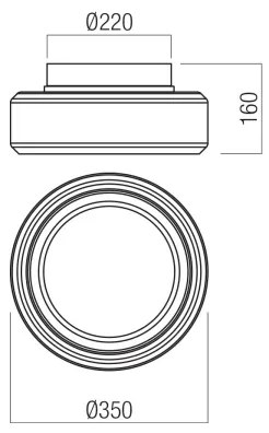Redo 01-3589 - LED Mennyezeti lámpa SOLERA LED/24W/230V 35 cm CRI 93 3000/4000K