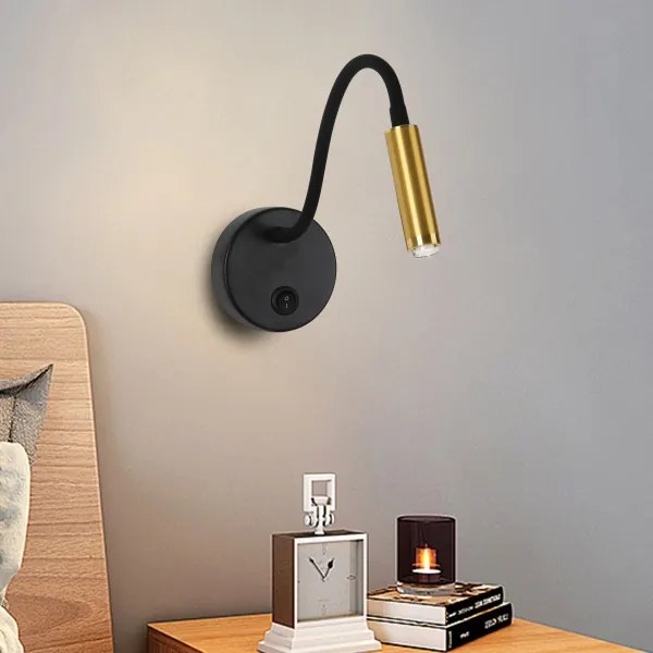 Brilagi - LED Dimmelhető flexibilis fali lámpa MAYA 1xG9/4W/230V fekete/arany