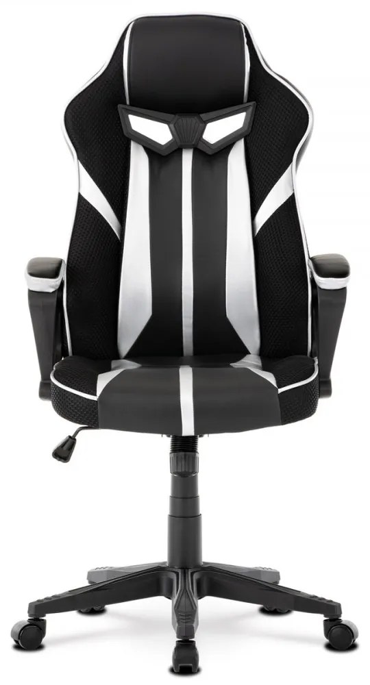 Scaun pivotant Gamer Office, culoare negru-argintiu, cu mecanism de pivotare KA-Y341