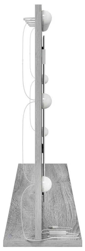 Pipere tükör Szürke sonoma Forgácslap, Üveg 100 x 55 x 18 cm