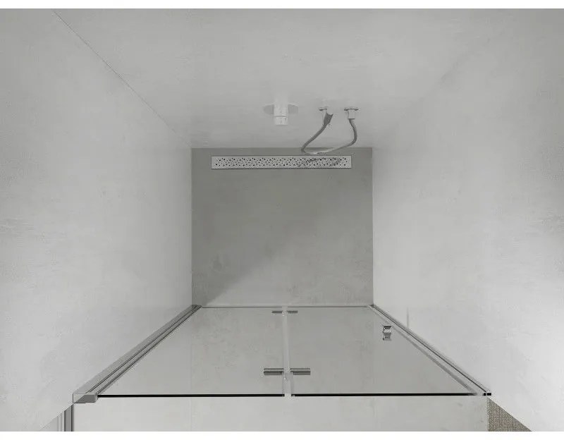 Mexen Lima, összecsukható zuhanyajtó nyitáshoz 115 x 190 cm, 6 mm átlátszó üveg, króm profil, 856-115-000-01-00-D